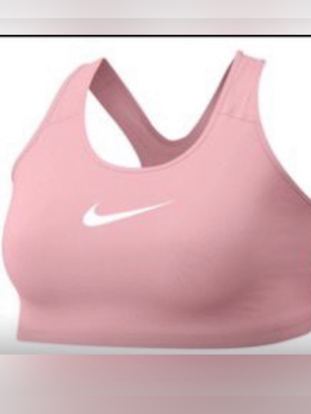 Nike Pink Racerback Sports Bra with White Swoosh